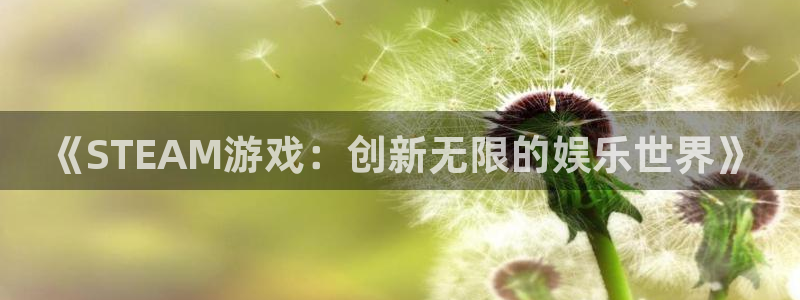 杜邦娱乐测速登陆：《STEAM游戏：创新无限的娱乐世界》